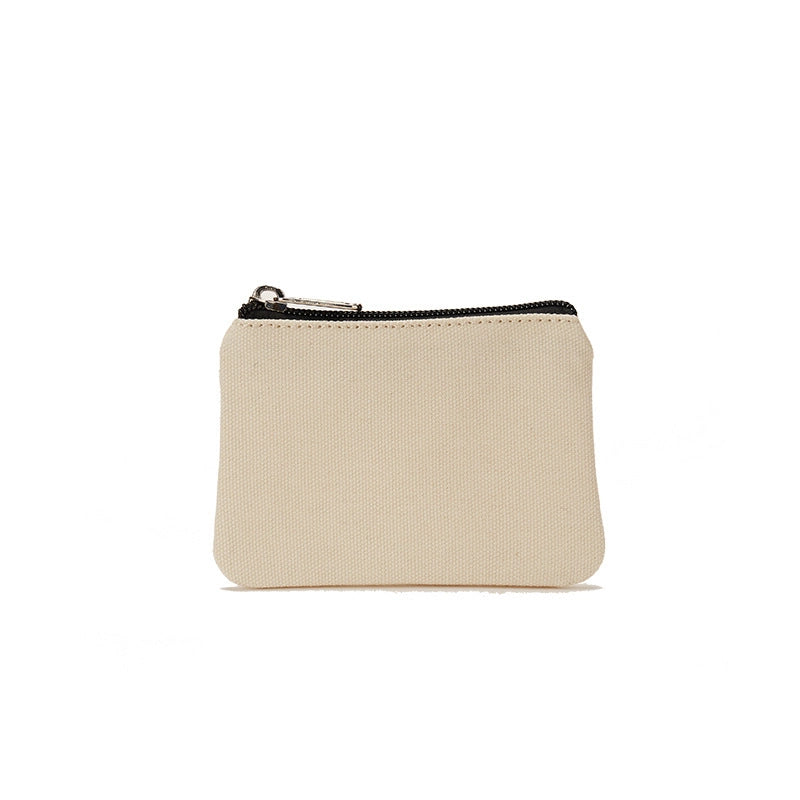 New Cotton Canvas Fashion Men's And Women's Coin Purse Card Holder Simple Fabric Coin Pouch Storage Bag