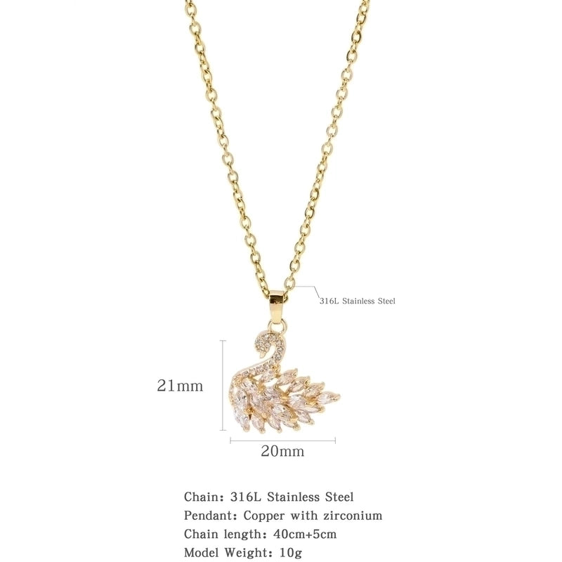 316L Stainless Steel  Copper Gold Plated Minimalist Classic Style Plating Constellation Pendant Necklace