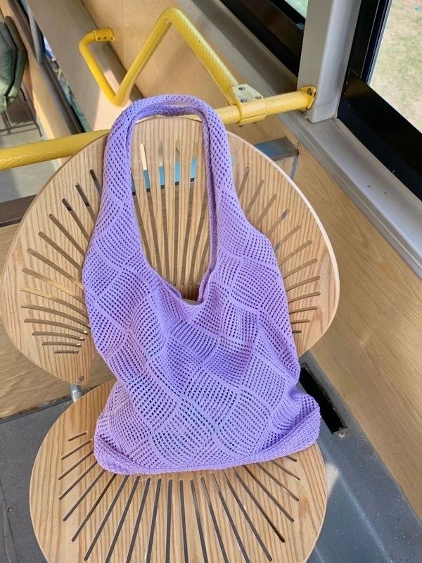 Women's Medium Polyester Solid Color Cute Square Open Underarm Bag