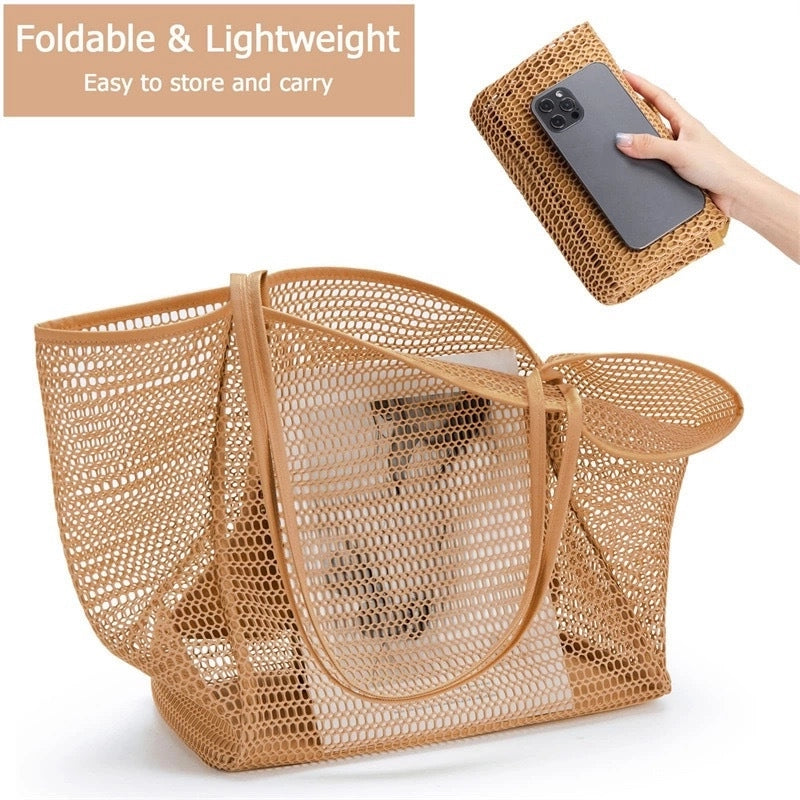 Unisex Nylon Grid Solid Color Basic Vacation Square Open Handbag