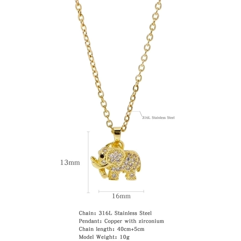 316L Stainless Steel  Copper Gold Plated Minimalist Classic Style Plating Constellation Pendant Necklace