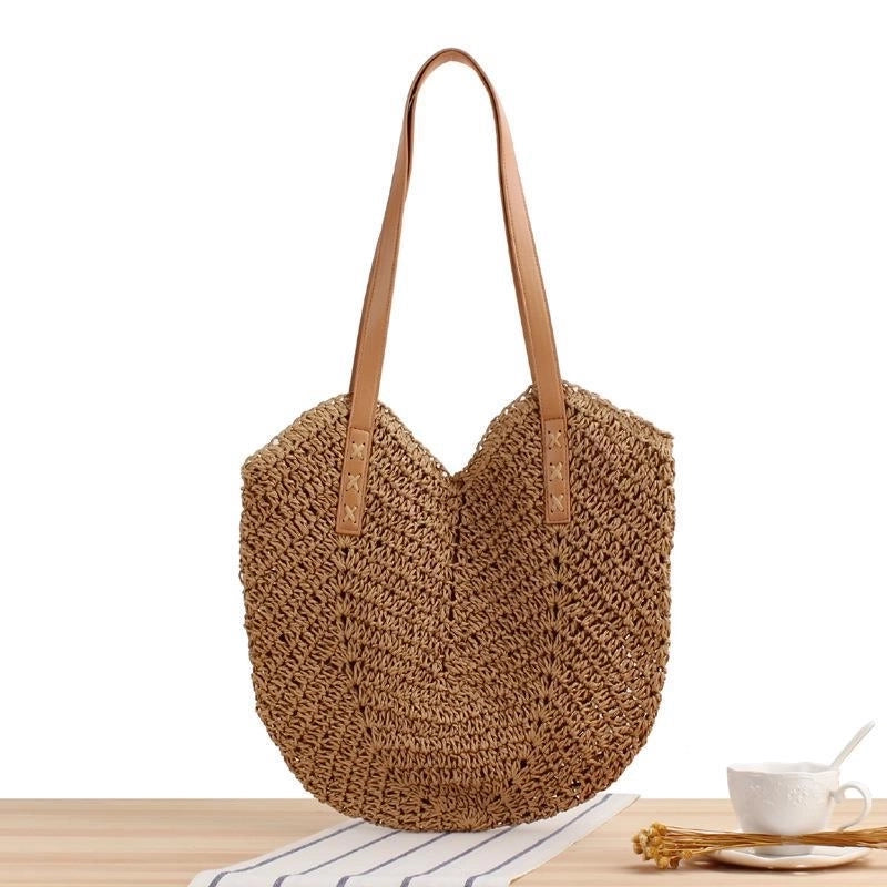 Women's Large Spring&summer Straw Vintage Style Straw Bag