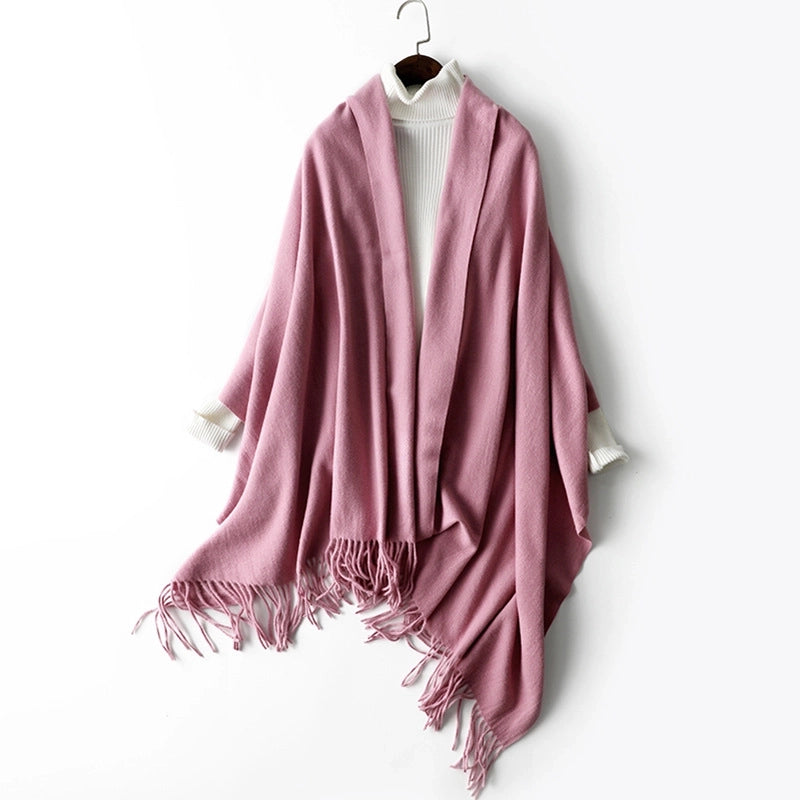 Women's Fashion Solid Color Artificial Wool Polyester Winter Scarves
