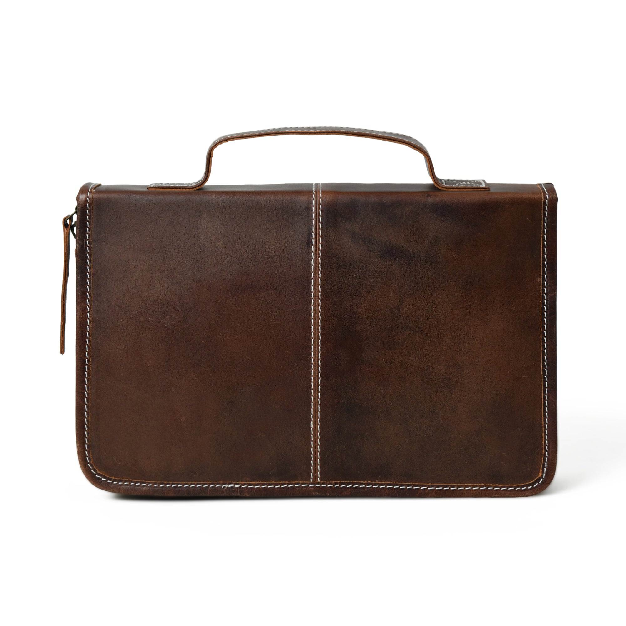 Dark Brown Leather Book Cover