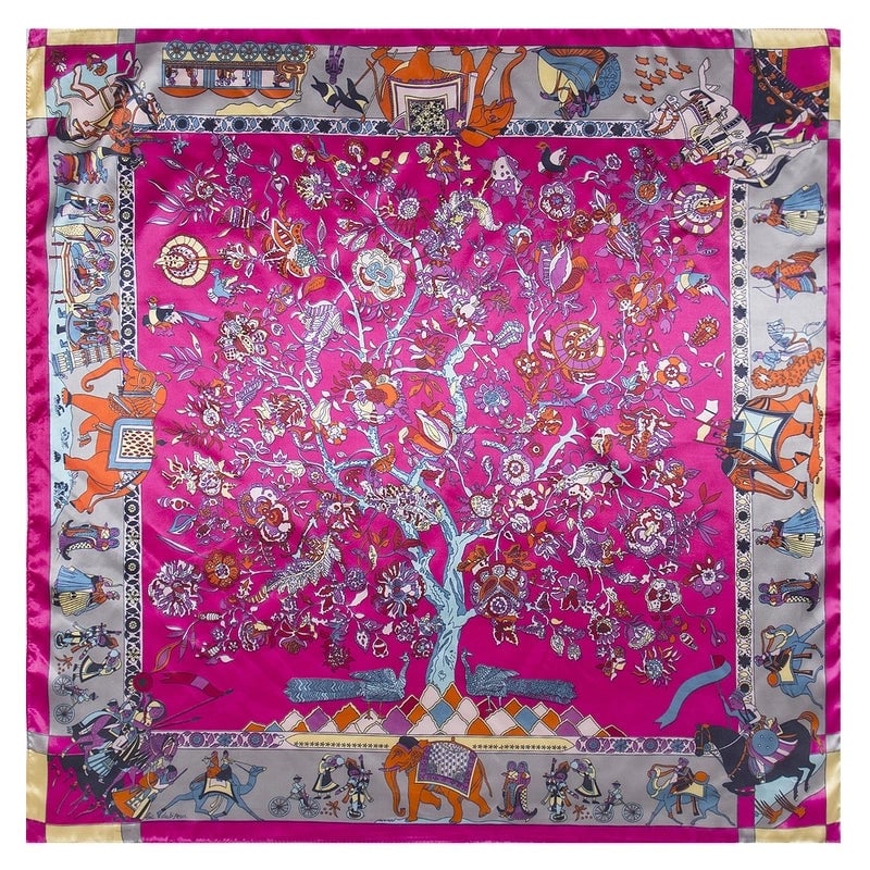 Women's Streetwear Tree Polyester Crochet Lace Silk Scarf