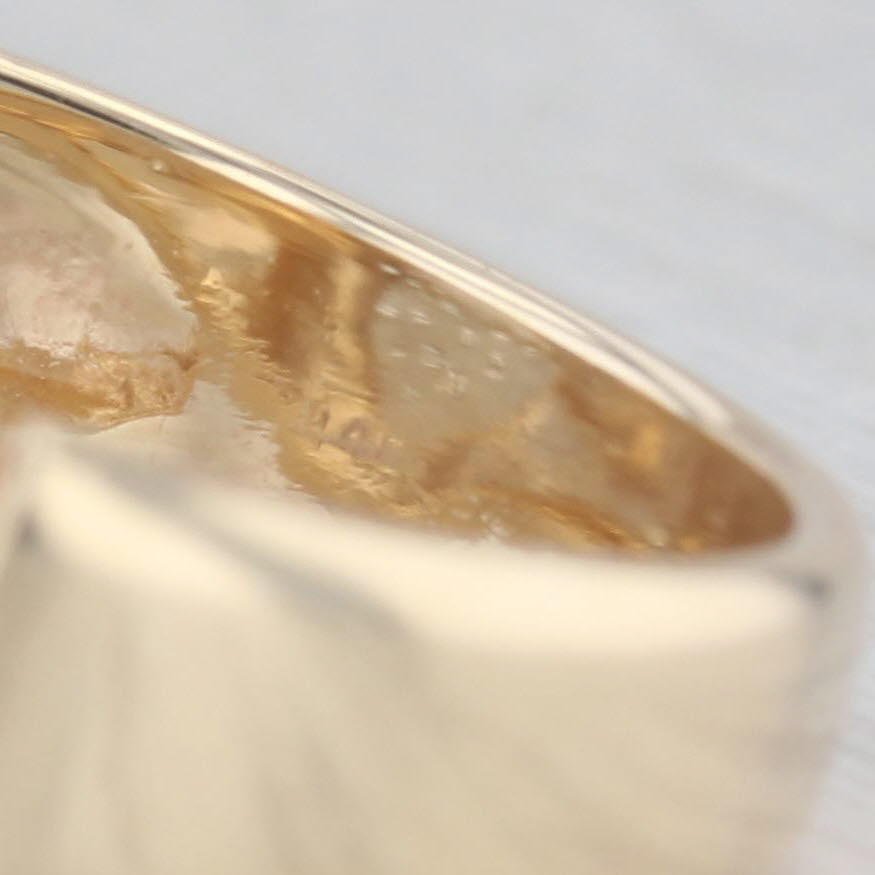 0.33ctw Diamond Cluster Gold Nugget Ring 14k Yellow Gold Men's Size 12.5