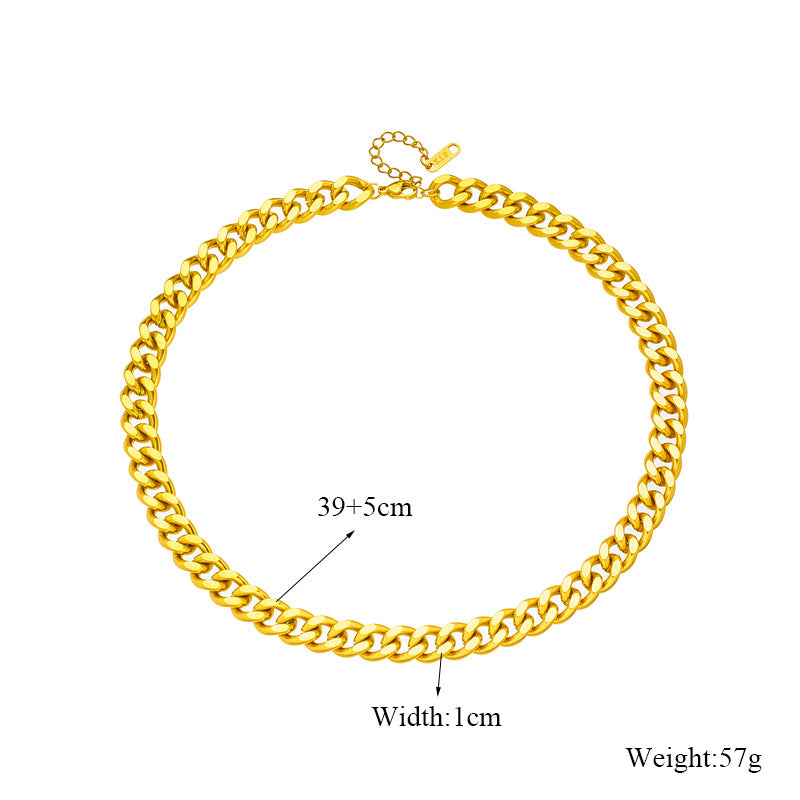 Fashion Women Chain Titanium Steel Electroplating Jewelry Sets