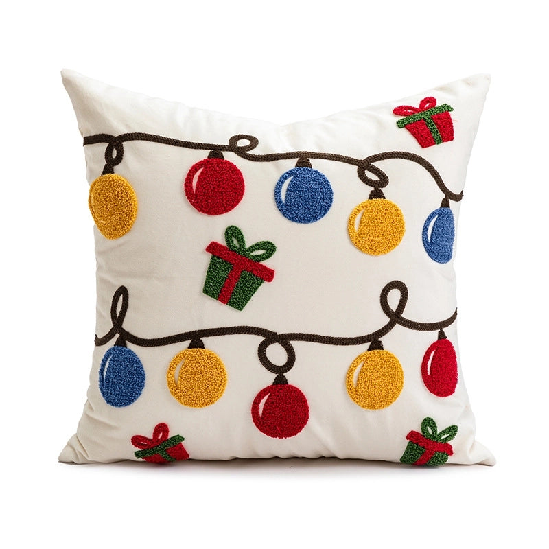 Christmas Casual Cute Letter Bear Solid Color Polyester Pillow Cases Couch & Sofa Decor