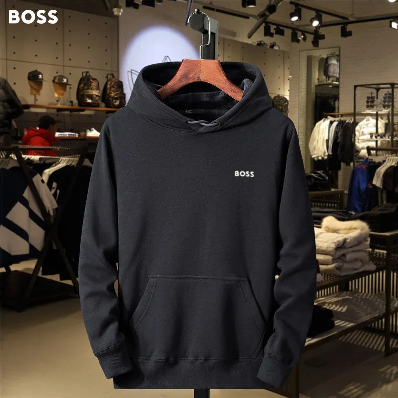 SOLID COLOR MENS CASUAL HOODIES COAT SWEATERSHIRT