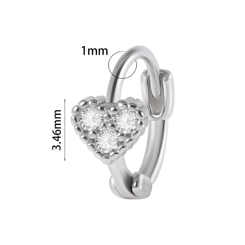 1 Piece Elegant Flower Butterfly Inlay Copper Rhinestones Zircon Earrings