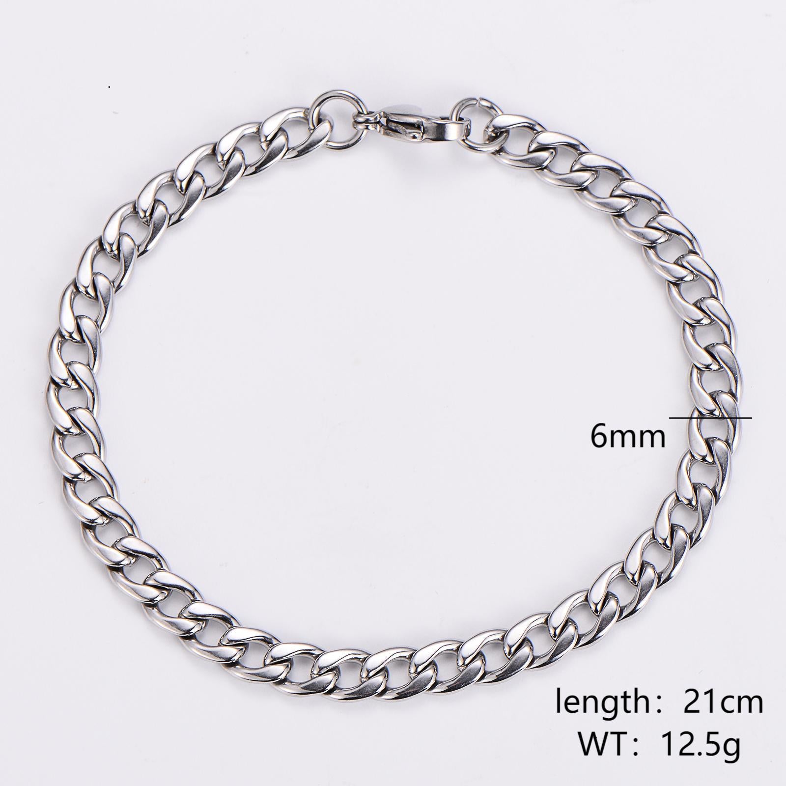 Aml Stainless Steel Hot Sale Nk Men'S Bracelet Personality Stainless Steel Simple Retro Hand Jewelry Men'S Supply