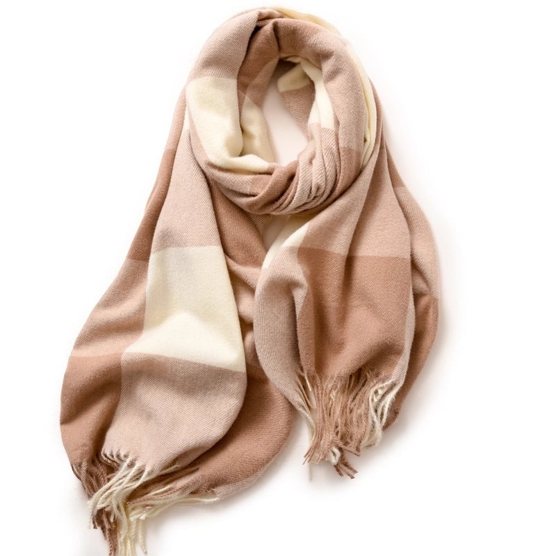 Women's Minimalist Color Block Polyester Printing Scarf