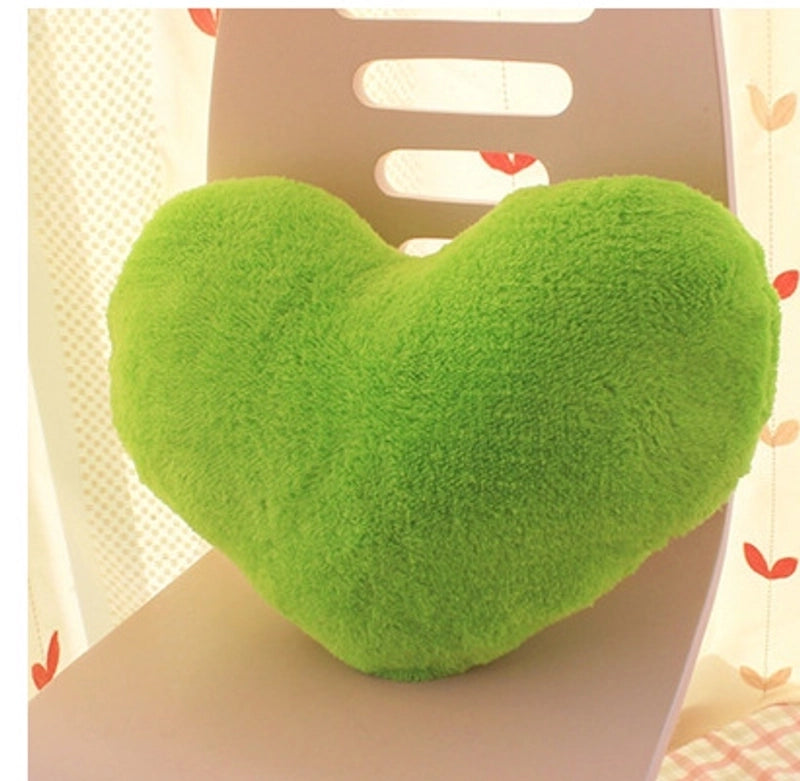 Cute Heart Shape Solid Color Pp Cotton Throw Pillow
