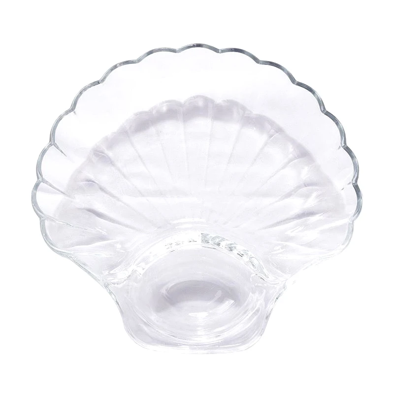 SHELL DISH TRANSPARENT DUMPLING PLATE WITH VINEGAR DISCS SUSHI SNACK PLATE