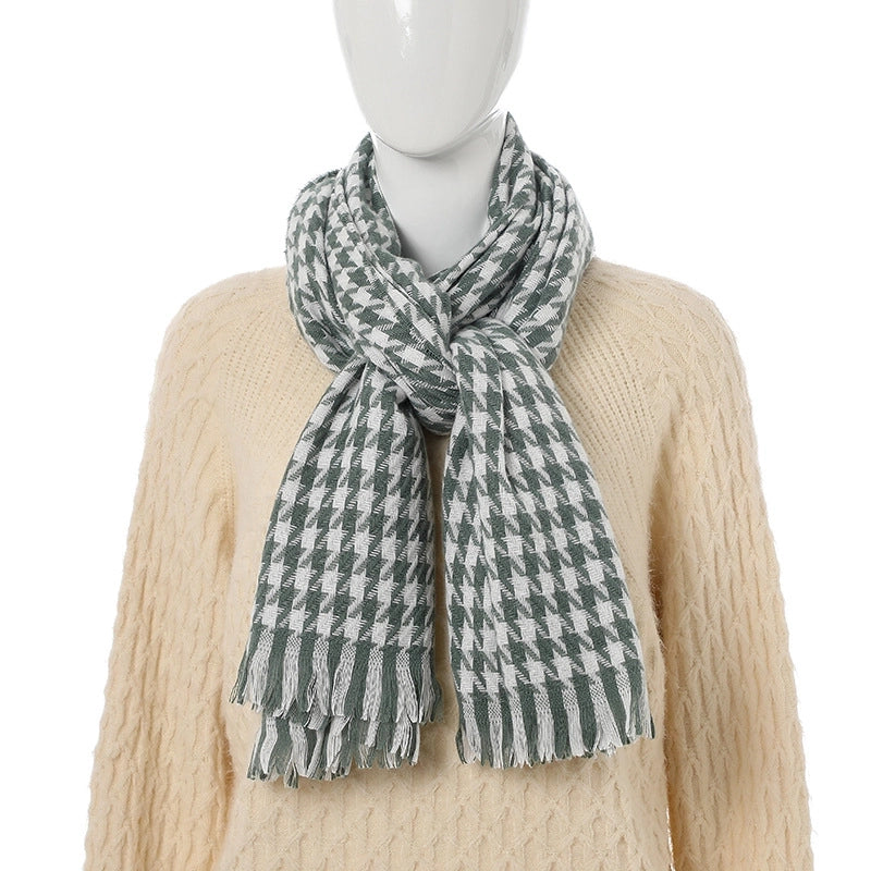 Women's Minimalist Classic Style Color Block Acrylic Polyester Scarf