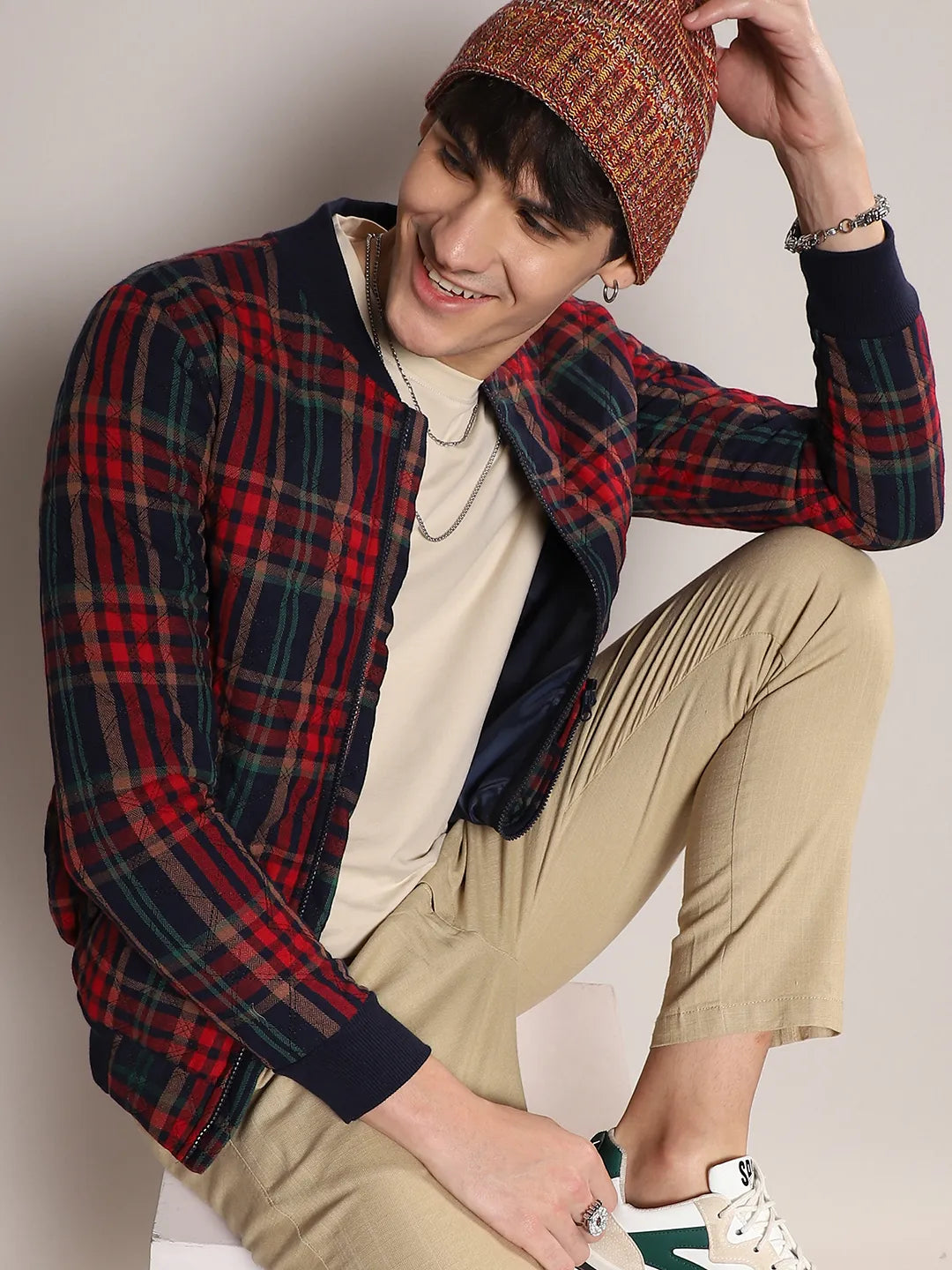 Tartan Plaid Bomber Jacket