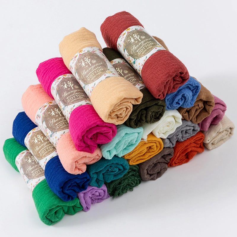 Women's Elegant Minimalist Solid Color Cotton Shawl