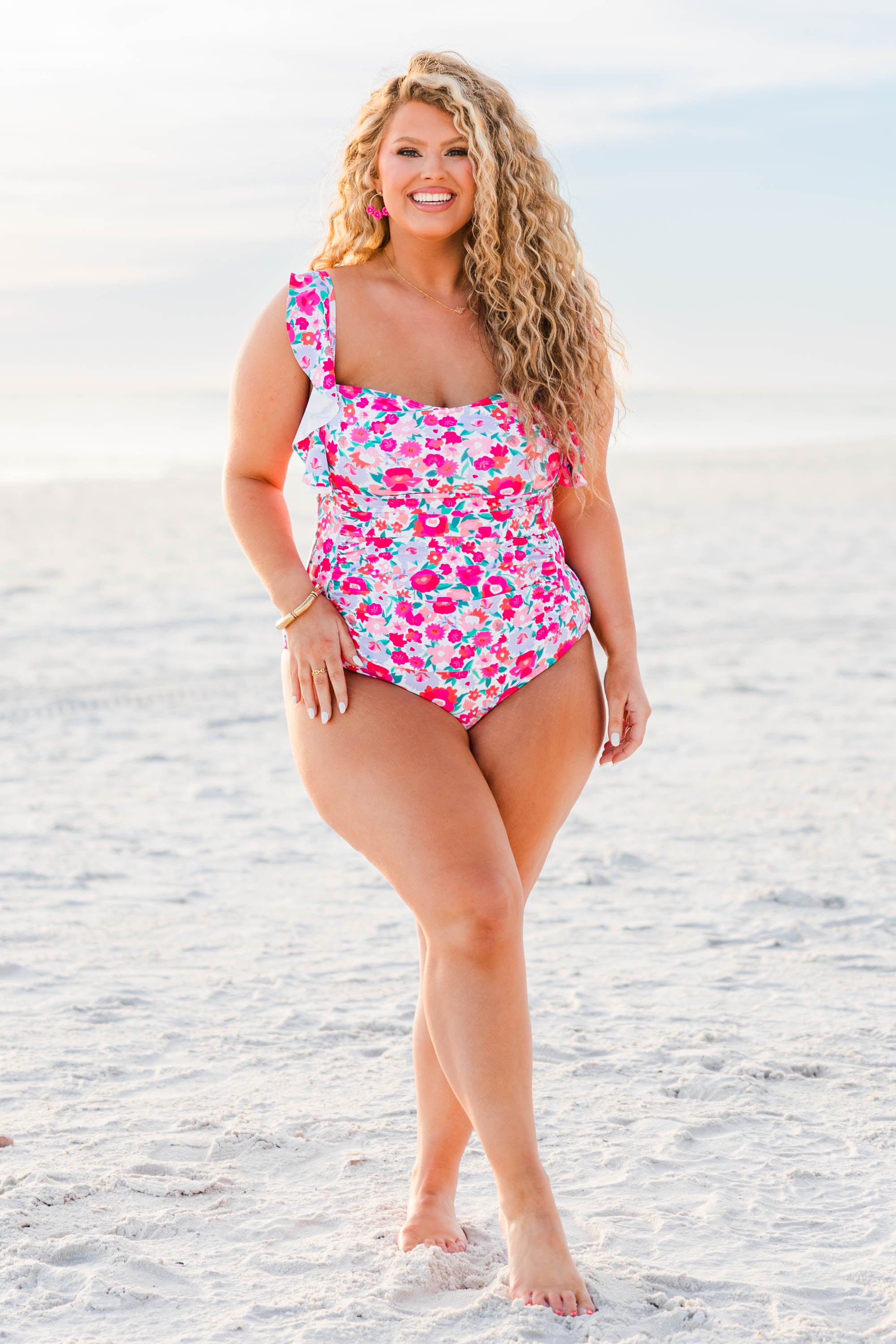 Bahama Beauty Swimsuit. Pink Floral