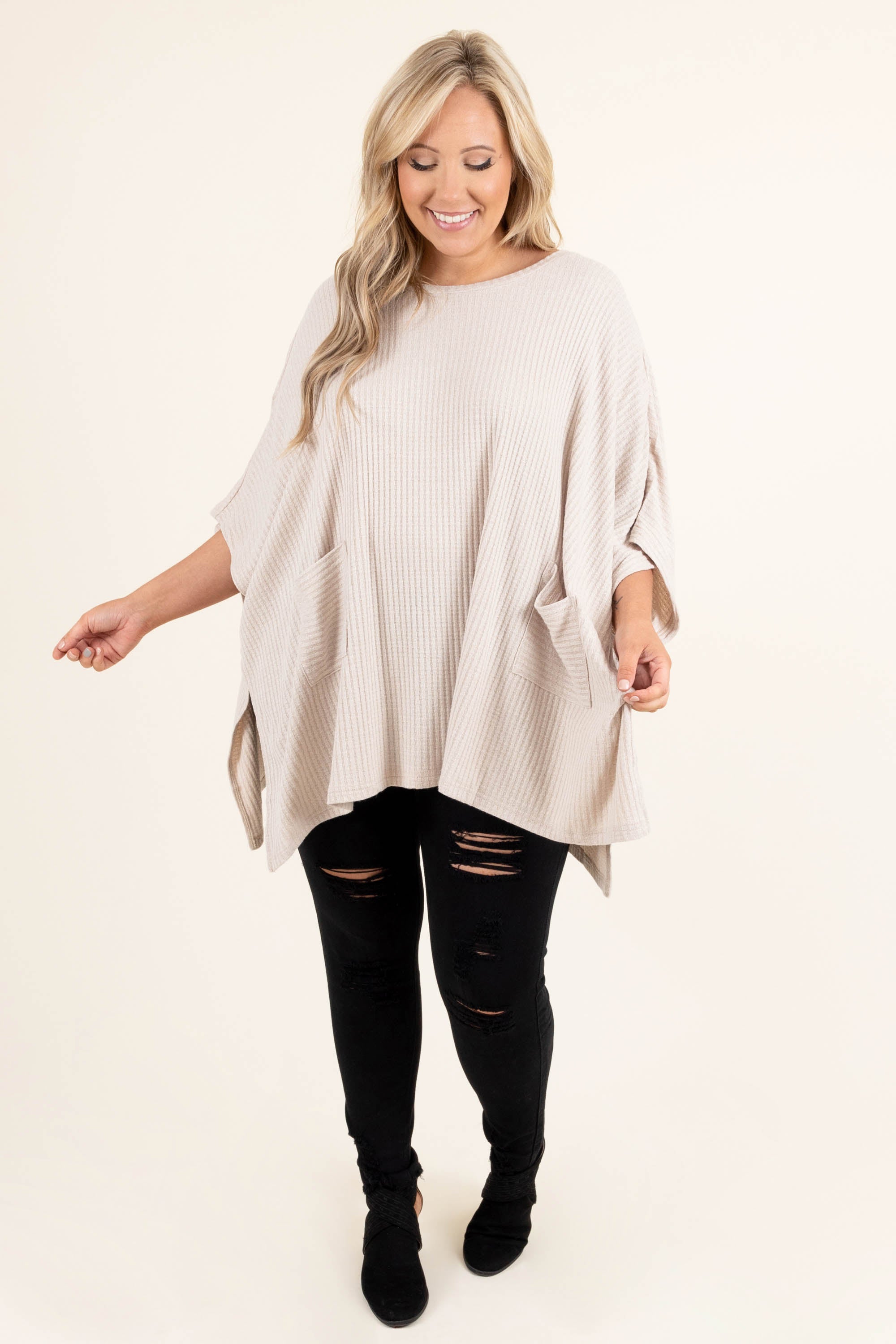 Chosen Path Poncho. Oatmeal