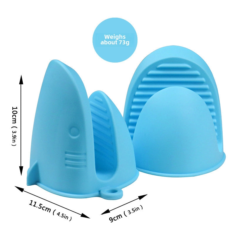 New High Temperature Resistant Shark Silicone Anti-scald Clip Oven Microwave Oven Heat Insulation Clip Bowl Clip Universal Clip Plate Artifact