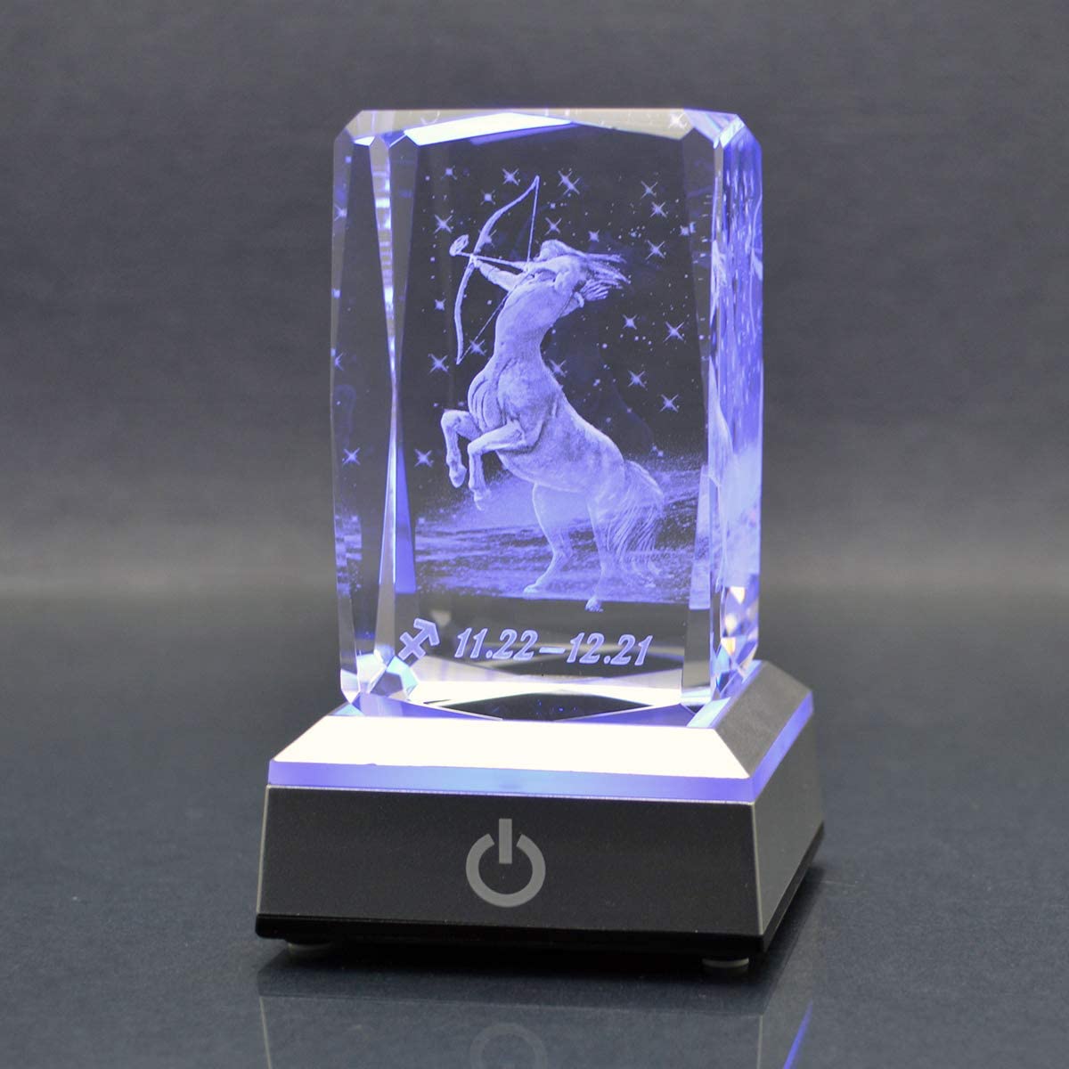 3D Crystal Light with LED Colourful Base