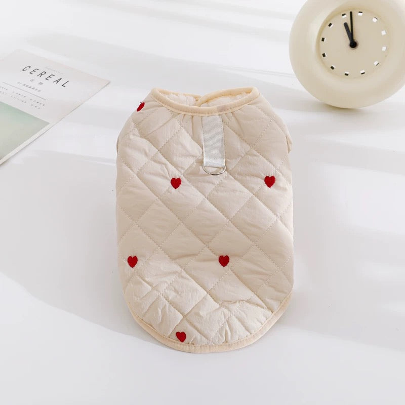 Warm Heart Printed Ruffled Sleeves Harness Jacket