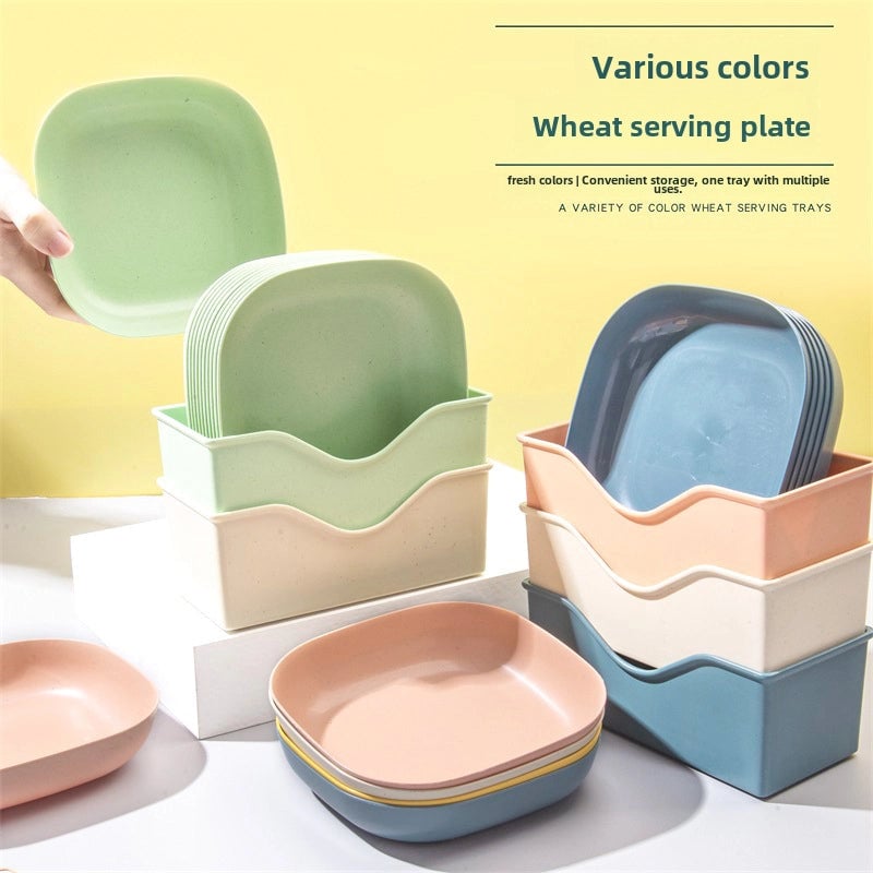 Plastic PP Household Desktop Garbage Storage Tray  Dining Table Spitting Bone Dish Bone Dish