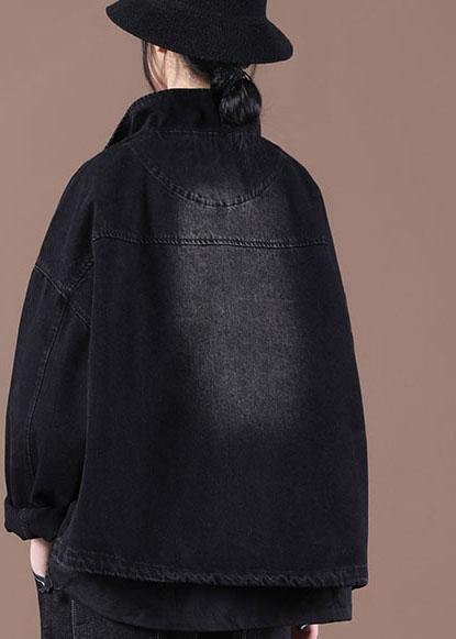 Style Pockets Fine Spring Women Black Coats