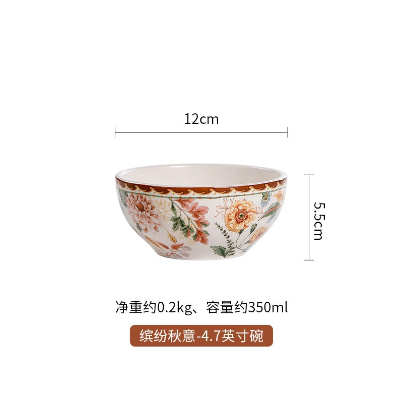 Ceramic Plate Creative Retro Western Steak Large Flat Plate Household Rectangular Plate New