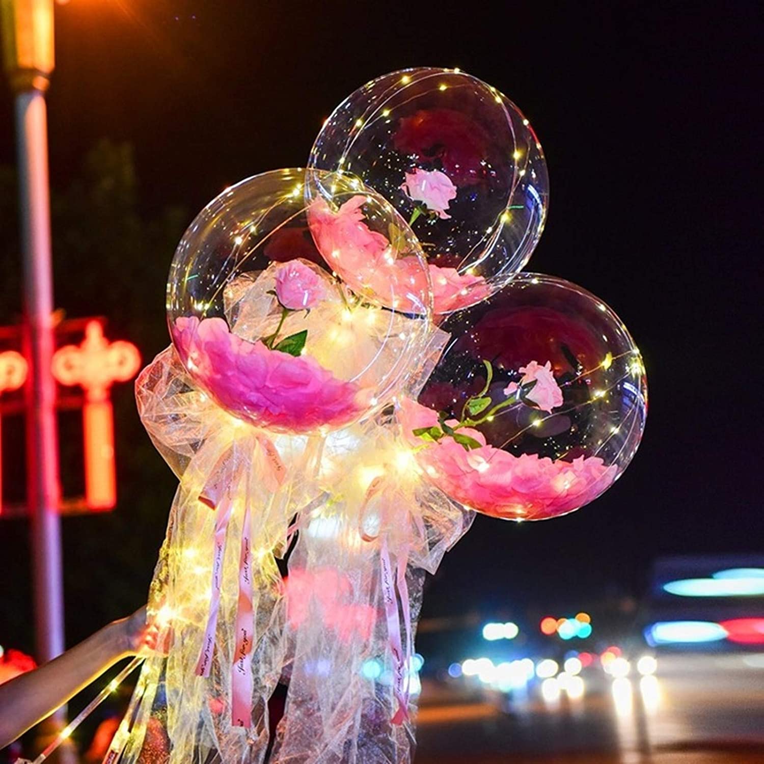 LED BALLOON ROSE BOUQUET( 2 Pcs)