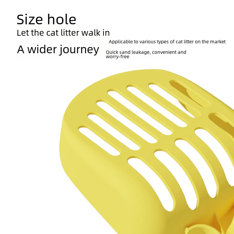 Large Cat Litter Shovel Toilet Cat Litter Basin Cleaning Cat Litter Shovel Long Handle Cat Shit Shovel Large Hole Tofu Cat Litter Shovel