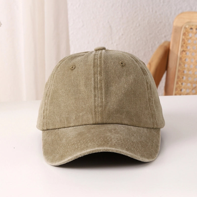 Unisex Casual Vintage Style Minimalist Solid Color Curved Eaves Baseball Cap