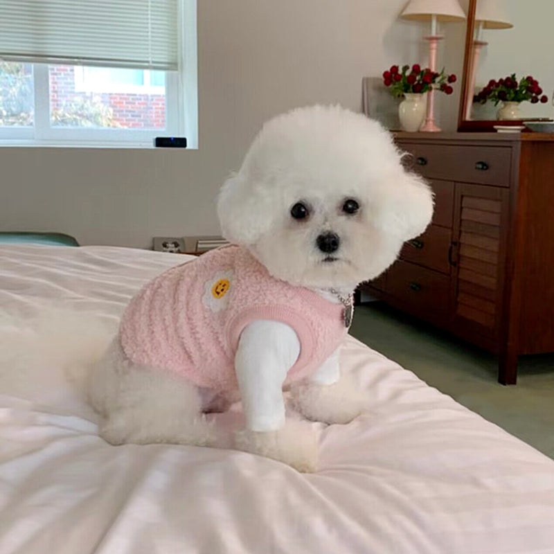 Smile Face Sunflower Dog Cat Jacket Vest