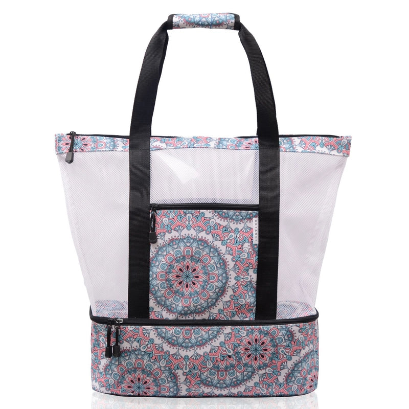 Unisex Basic Classic Style Solid Color Polyester Net Travel Bags