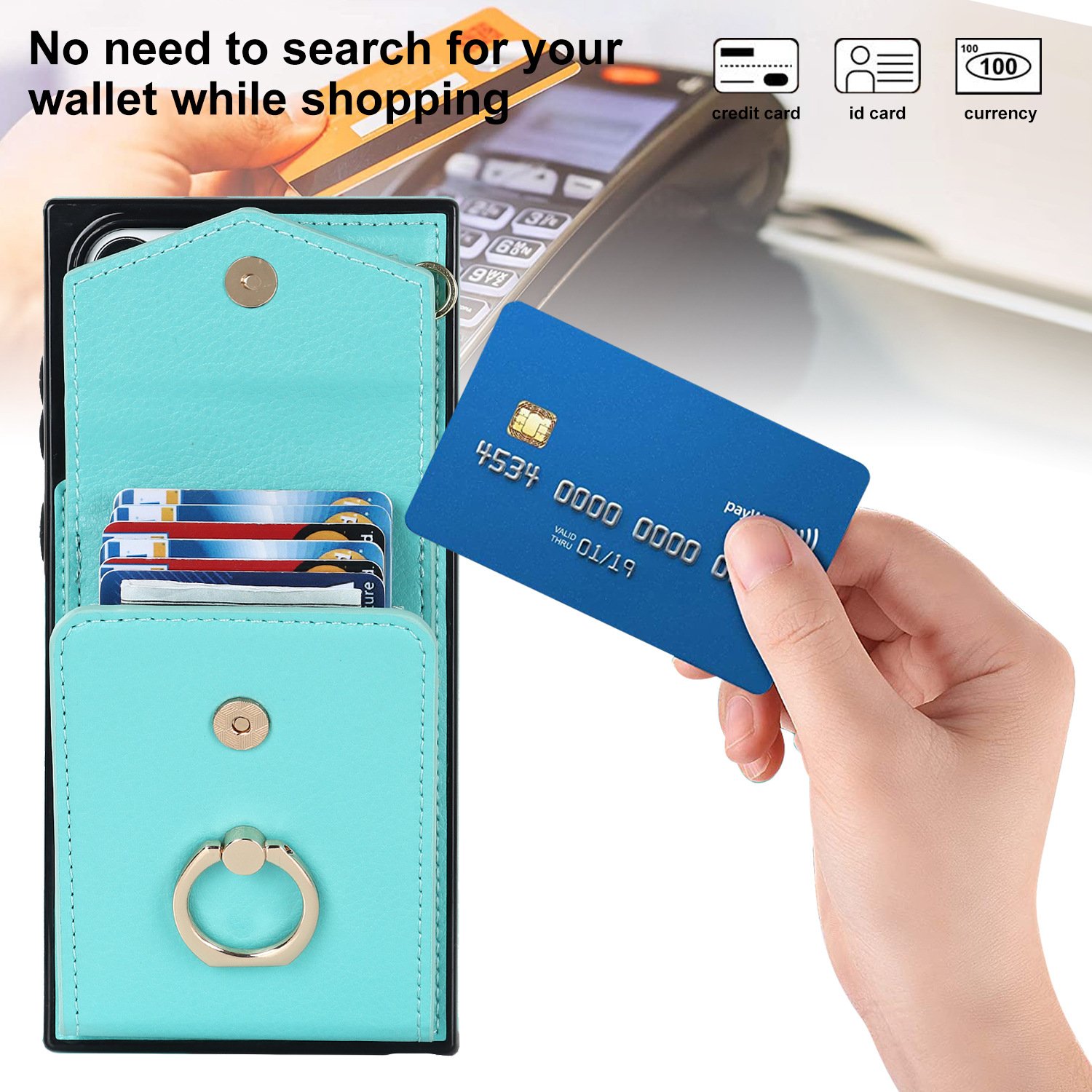 Crossbody Card Holder Phone Case for Samsung S/Note Series