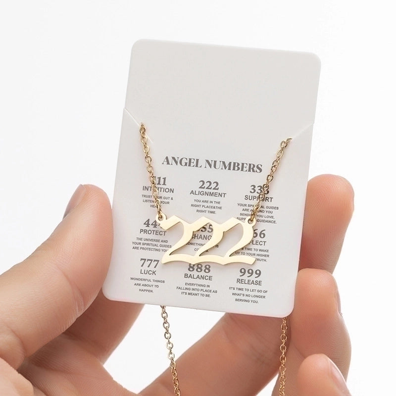 Fashion Number 201 Stainless Steel 18K Gold Plated Plating Stainless Steel Necklaces