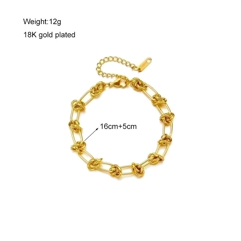 Classic Style Solid Color 304 Stainless Steel Plating Stainless Steel Jewelry Sets