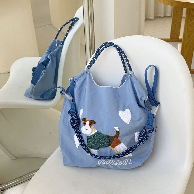Women's Large Nylon Animal Vintage Style Classic Style Square String Handbag
