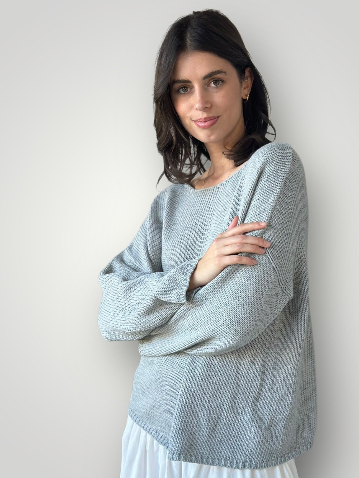 ashton jersey - pebble grey  cotton