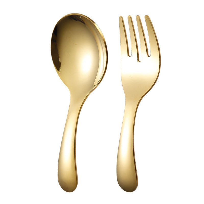 304 Stainless Steel Short Handle Spoon Mini Children's Tableware Ice Cream Dessert Spoon Tea Spoon Outdoor Travel Convenient