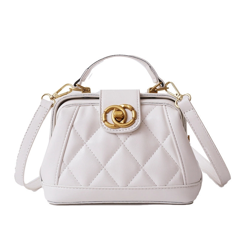 Women's Medium Pu Leather Solid Color Streetwear Square Flip Cover Crossbody Bag