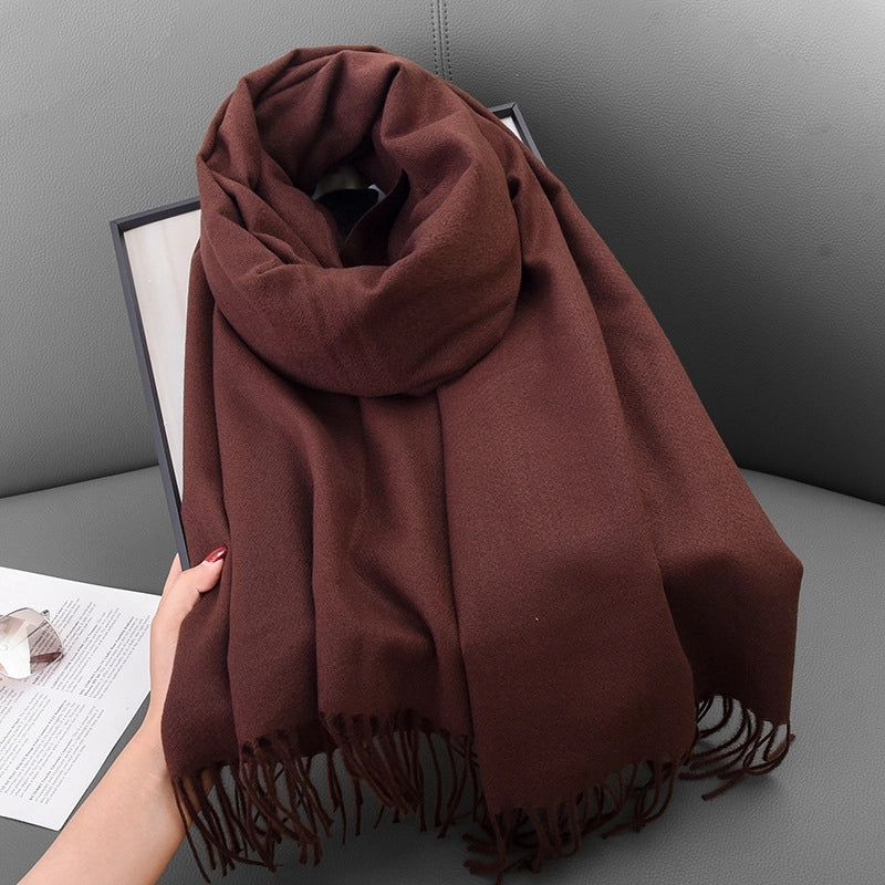 Women's Basic Solid Color Polyester Scarf