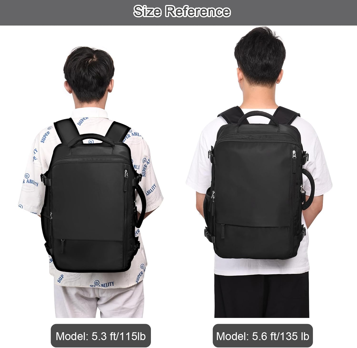 Large Travel Backpack for Women Men, Expandable 40L Carry On Backpack, 17 Inch Laptop Backpack College Bookbag, Waterproof Travel bag as Person Item Flight Approved