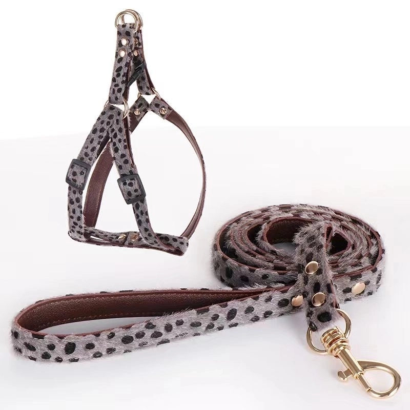 Mohair Leopard Pet Collar