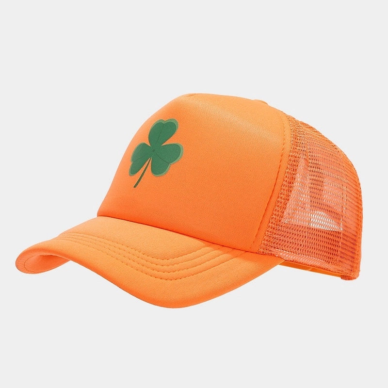Popular Clover Pattern Spring And Summer Breathable Quick-drying Cap Outdoor Sunshade Sunscreen Mesh Baseball Cap