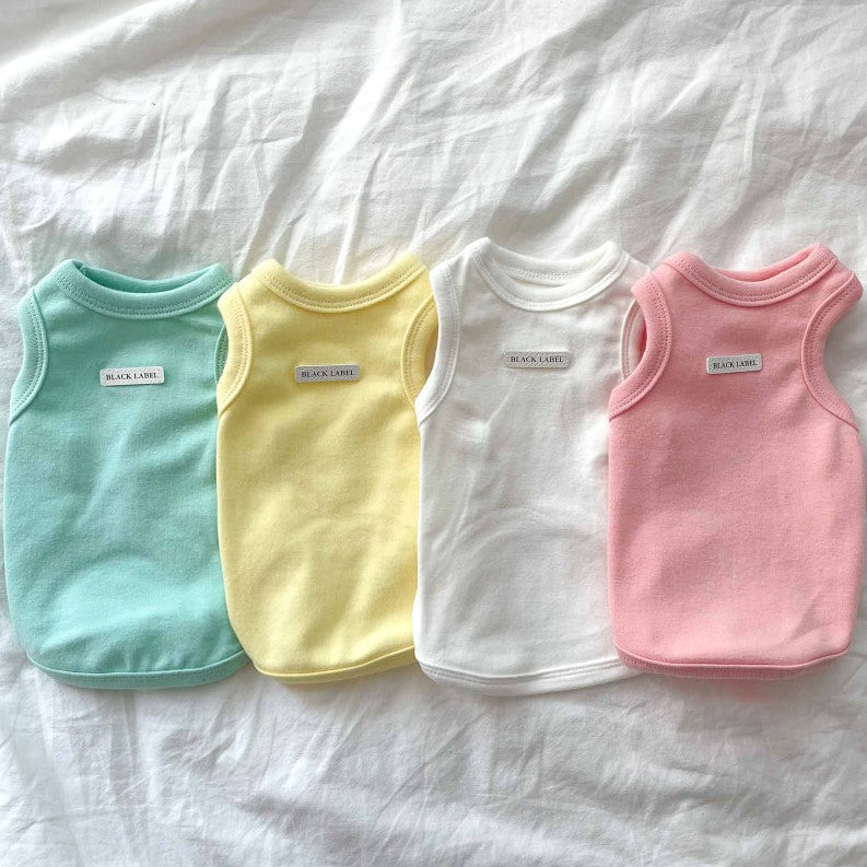 Cotton Solid Color Dog Cat Vest