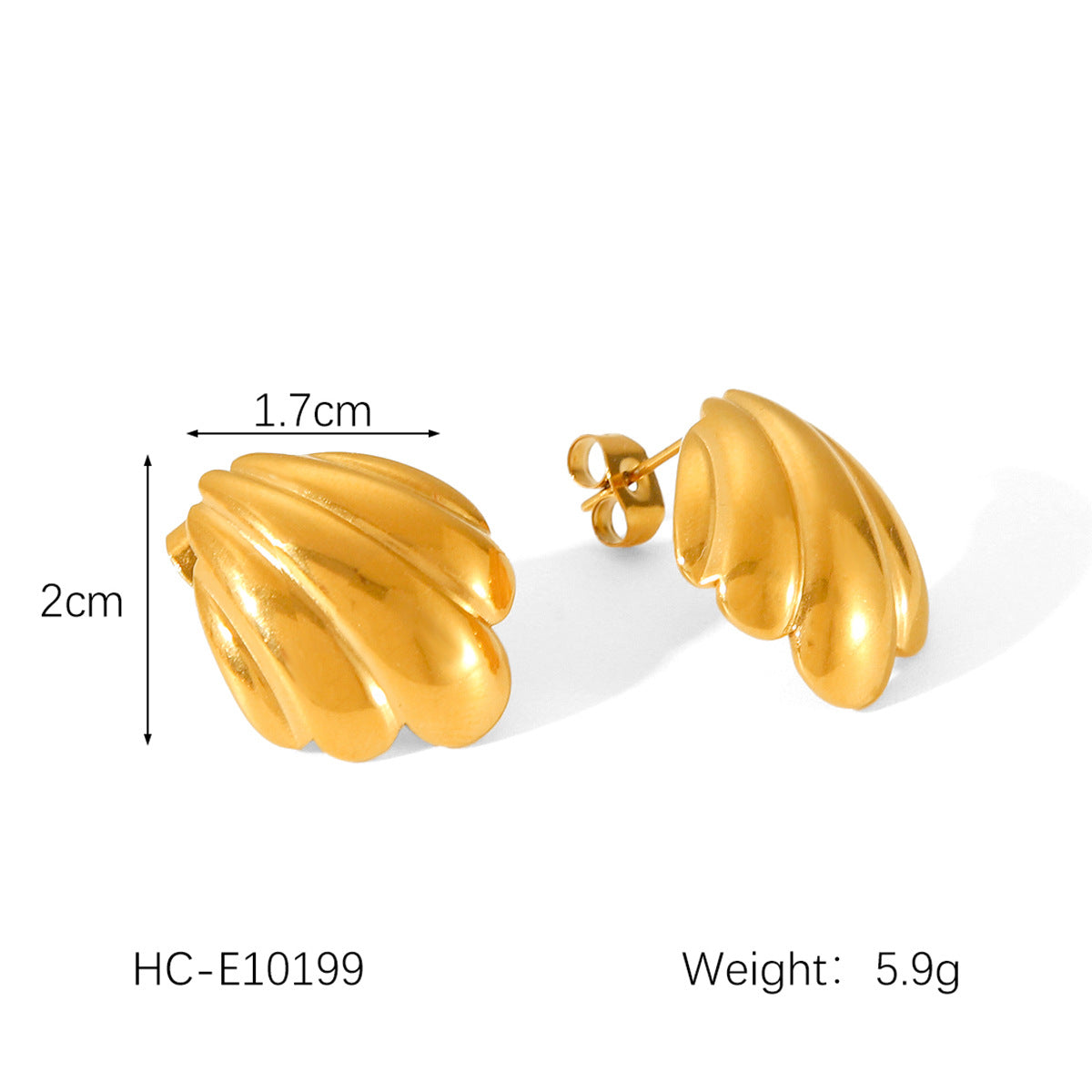 Customized Marine Titanium Steel Earrings Stainless Steel Crab Starfish Shell Earrings Earrings