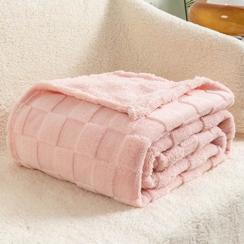 Casual Solid Color Comfortable Cotton Velvet Blanket Bedding