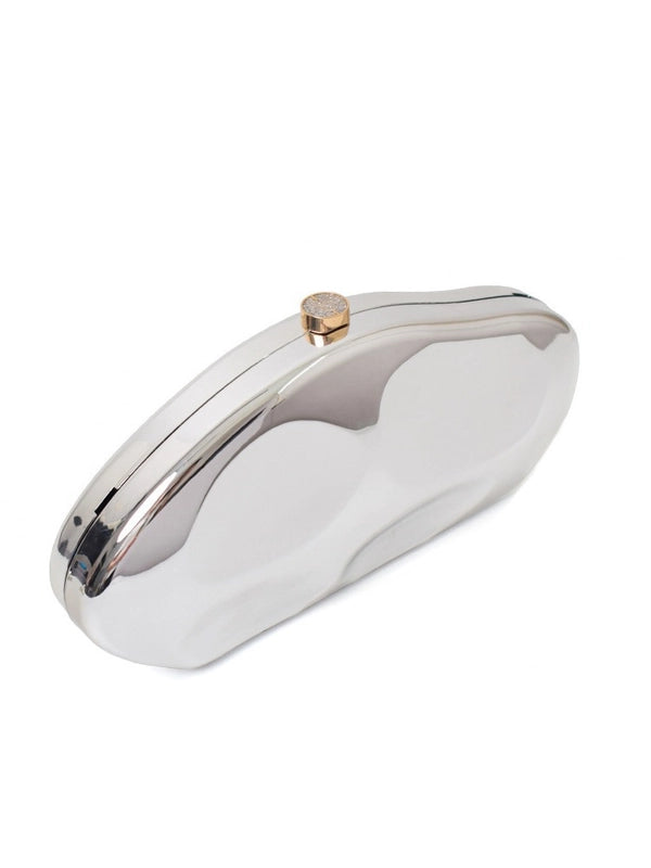 Silver Gold Arylic Solid Color Square Evening Bags
