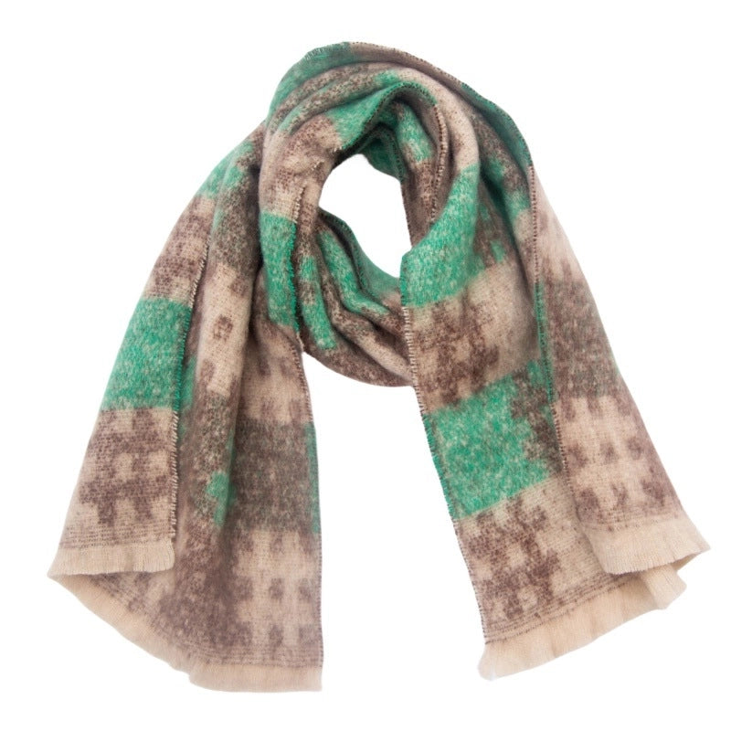 Unisex Casual Minimalist Geometric Color Block Polyester Scarf